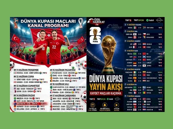 DÜNYA KUPASI MAÇ PROGRAMI